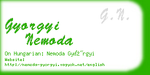 gyorgyi nemoda business card